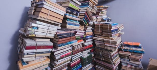 piles of books